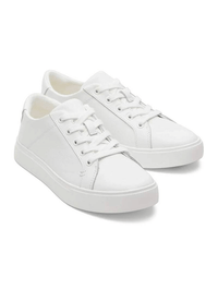 TOMS Kameron Lace-Up Sneaker in White Leather