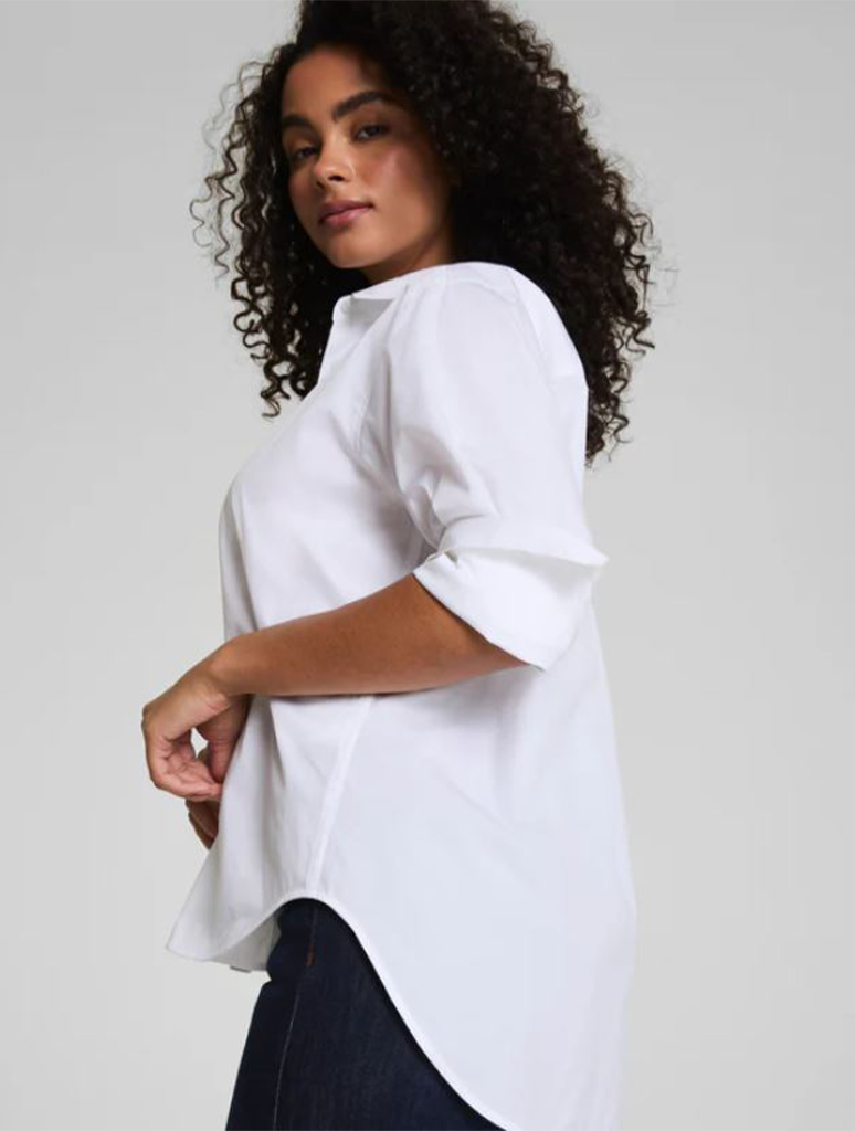 SPANX Poplin Oversized Button Up-Shirt