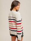 Crew Neck Split Stripe Sweater (Final Sale)