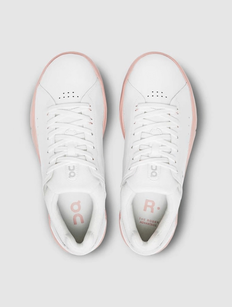 On Running The Roger Advantage Sneaker in White/Woodrose