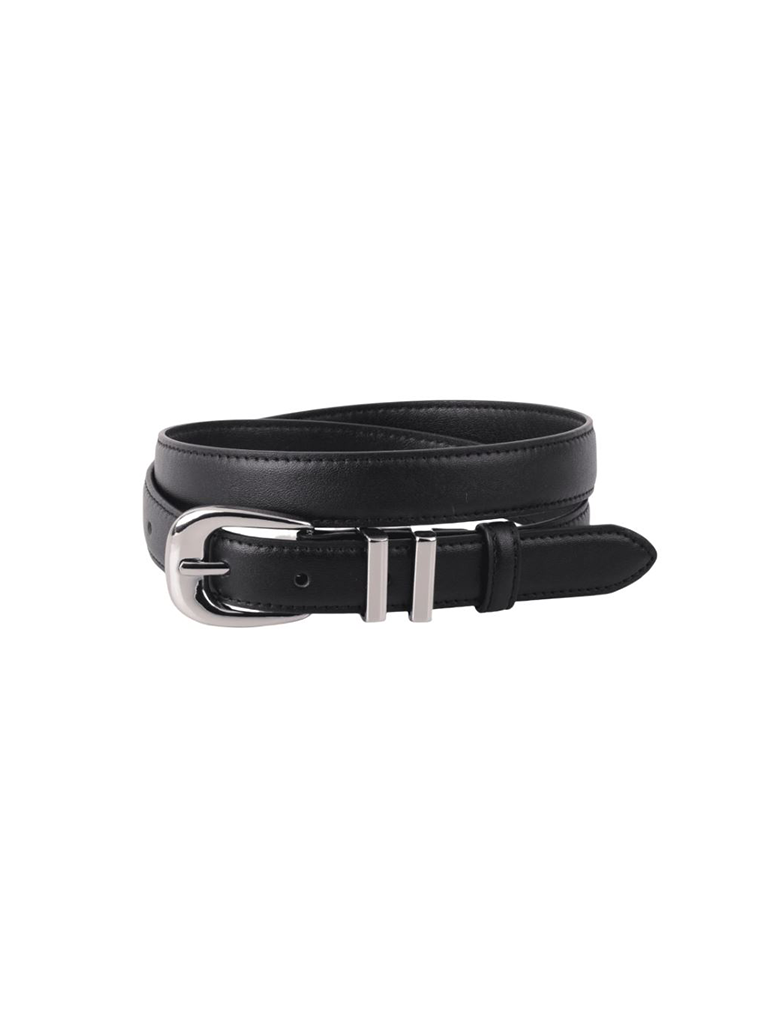 Chunky Metal Leather Belt