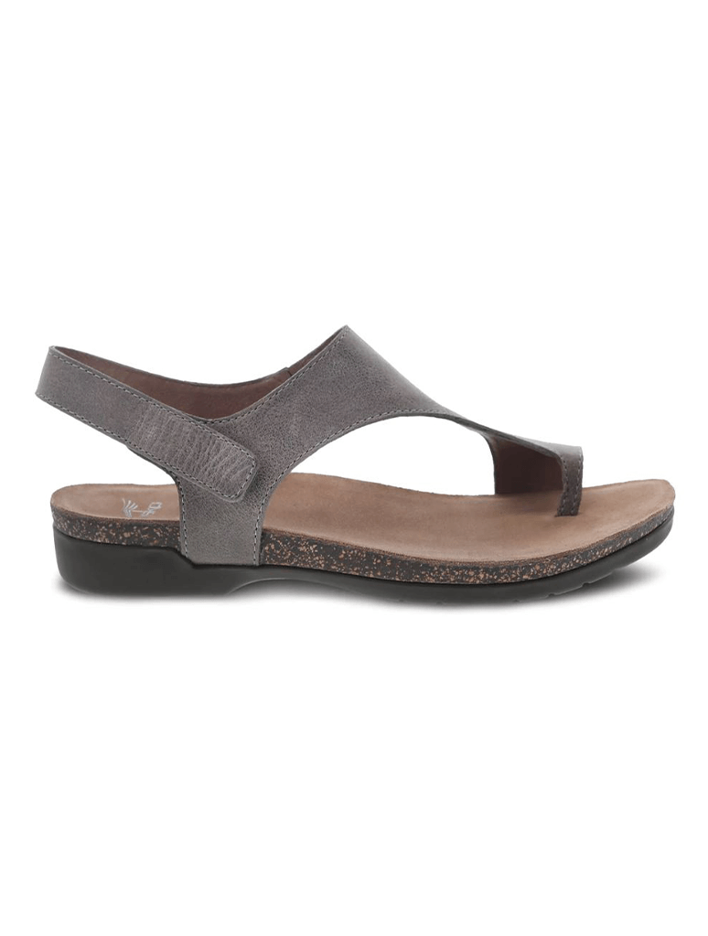 Dansko Reece Sandal in Stone Waxy Burnished