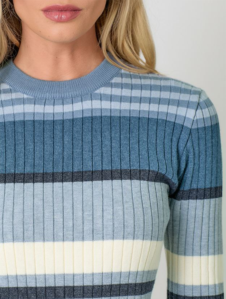 Color Block Striped Sweater