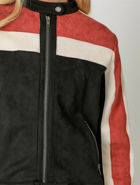 Color Block Moto Jacket