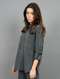 Alaia Super Soft Modal Button Up Shirt