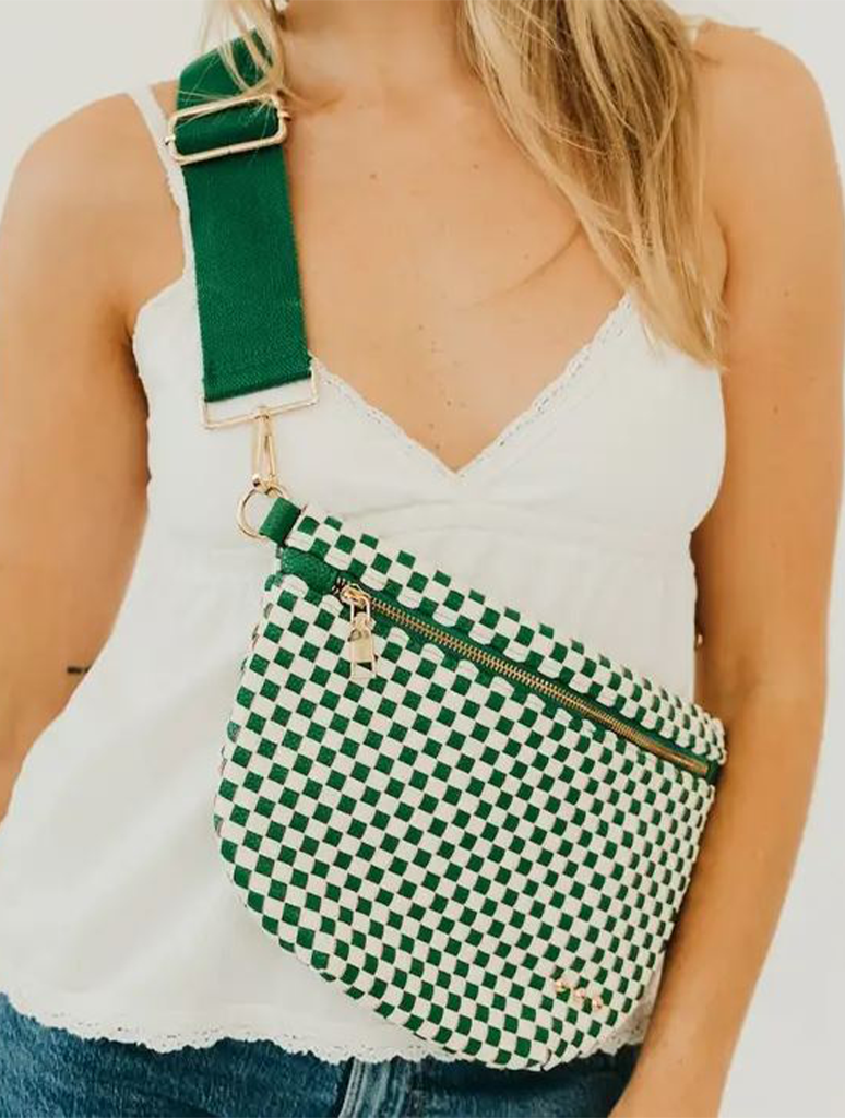 Westlyn Woven Bum Bag with Studded Detail