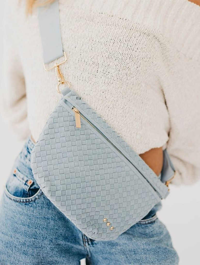 Westlyn Suede Woven Bum Bag with Studded Detail