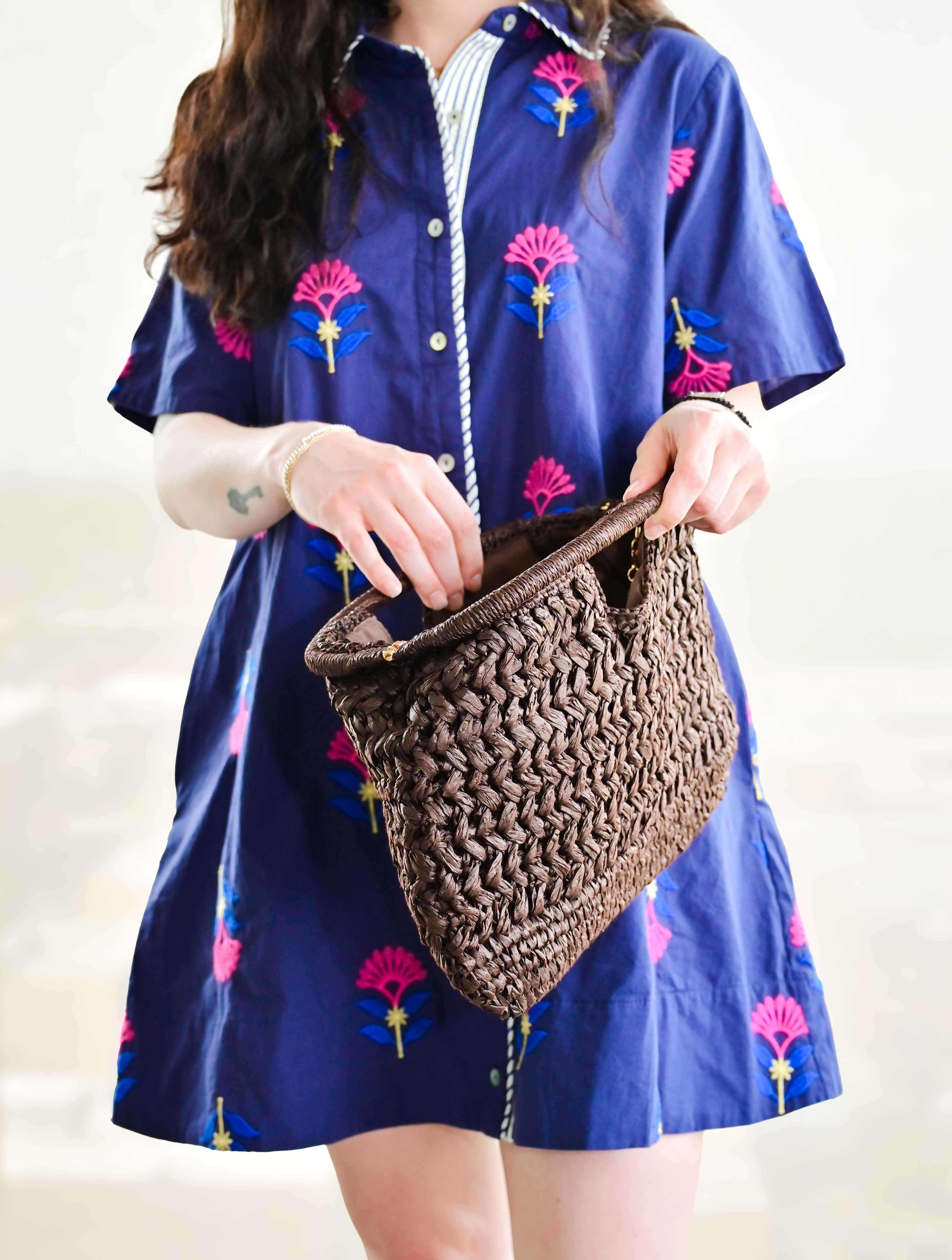Portofino Straw Clutch