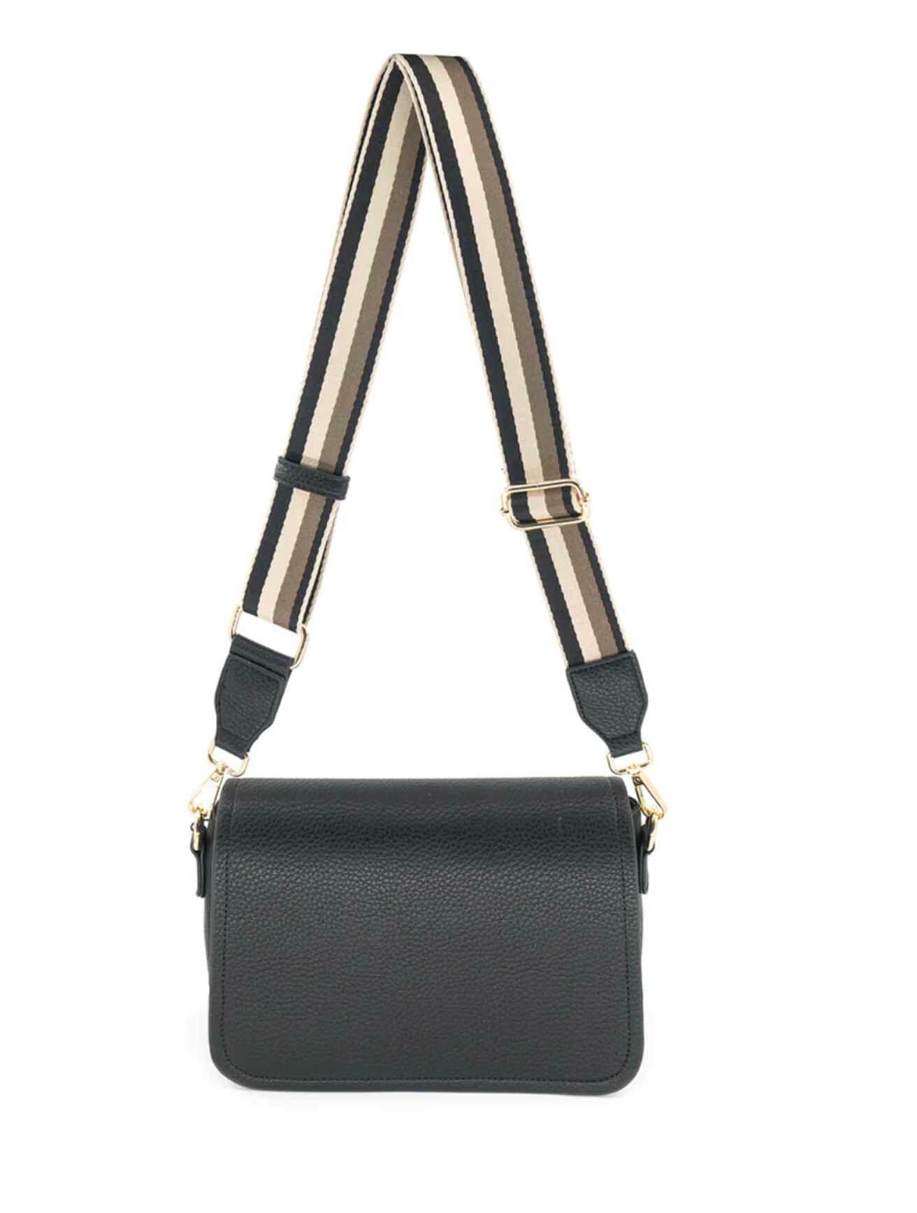 Pebbled Front Flap Crossbody Bag