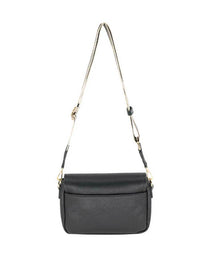 Pebbled Front Flap Crossbody Bag