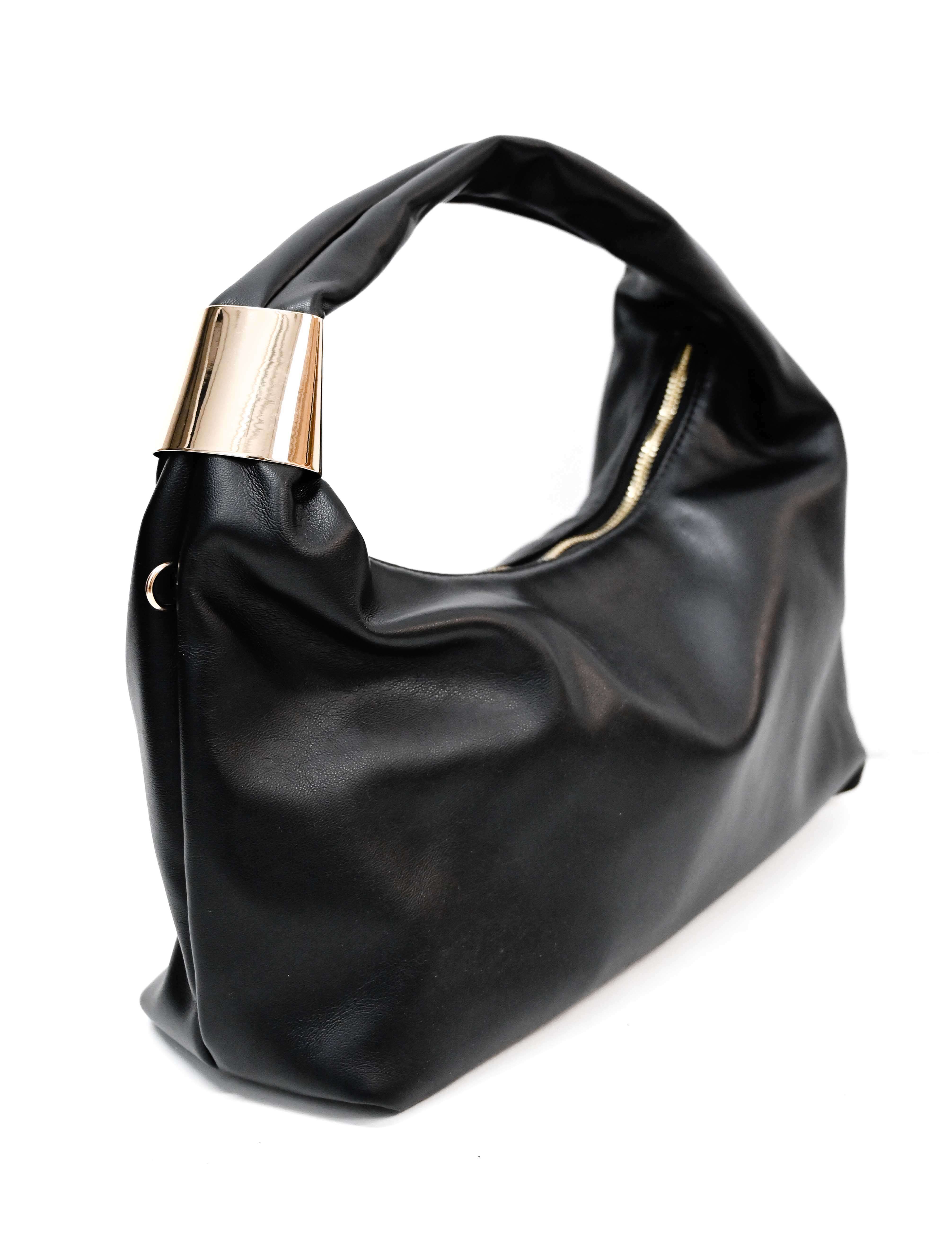 Altea Slouchy Shoulder Bag with Gold Detail