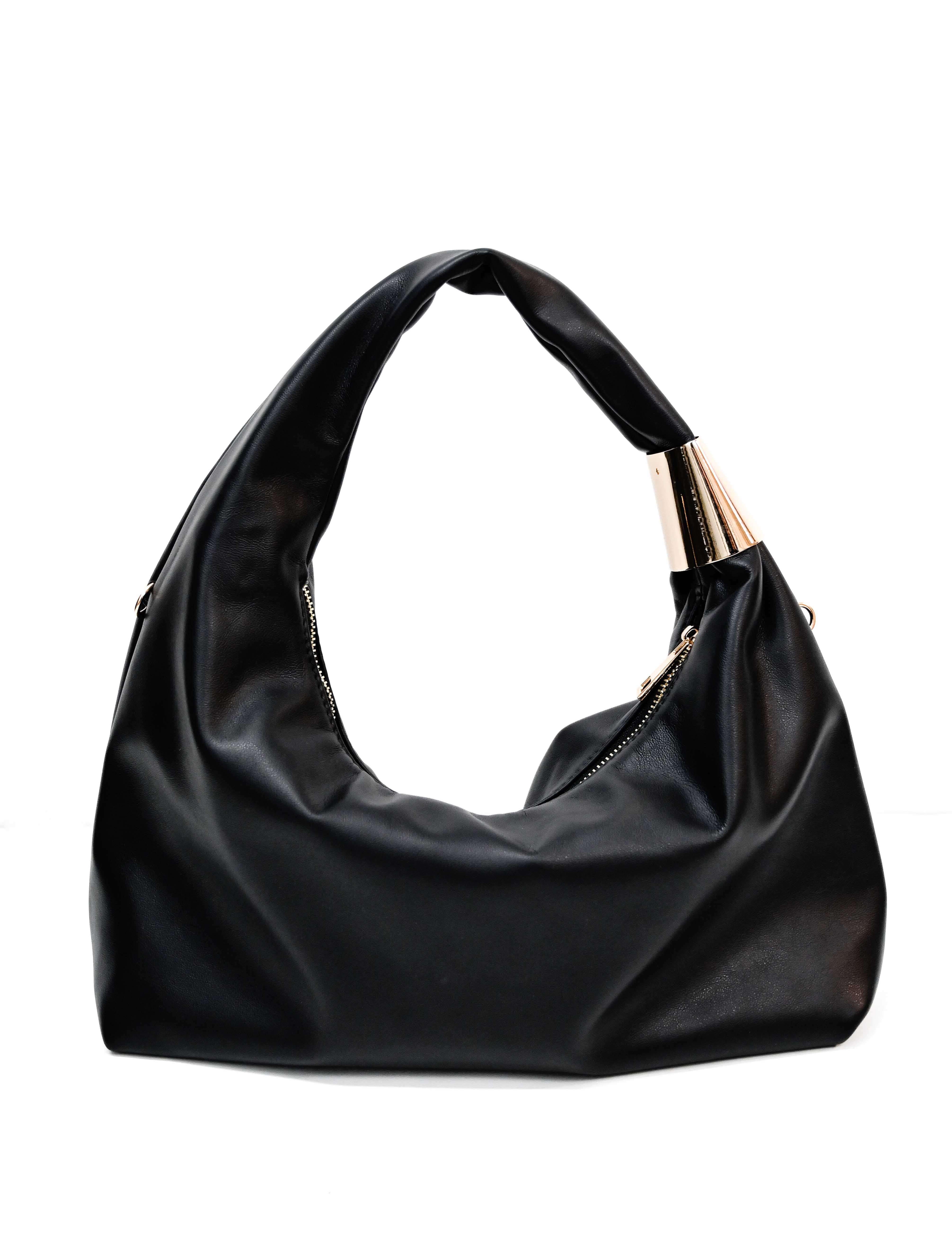 Altea Slouchy Shoulder Bag with Gold Detail