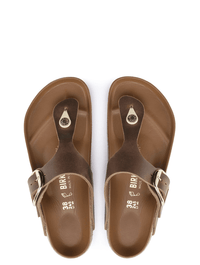 Top view of Birkenstock Gizeh Big Buckle in Cognac Oiled Leather