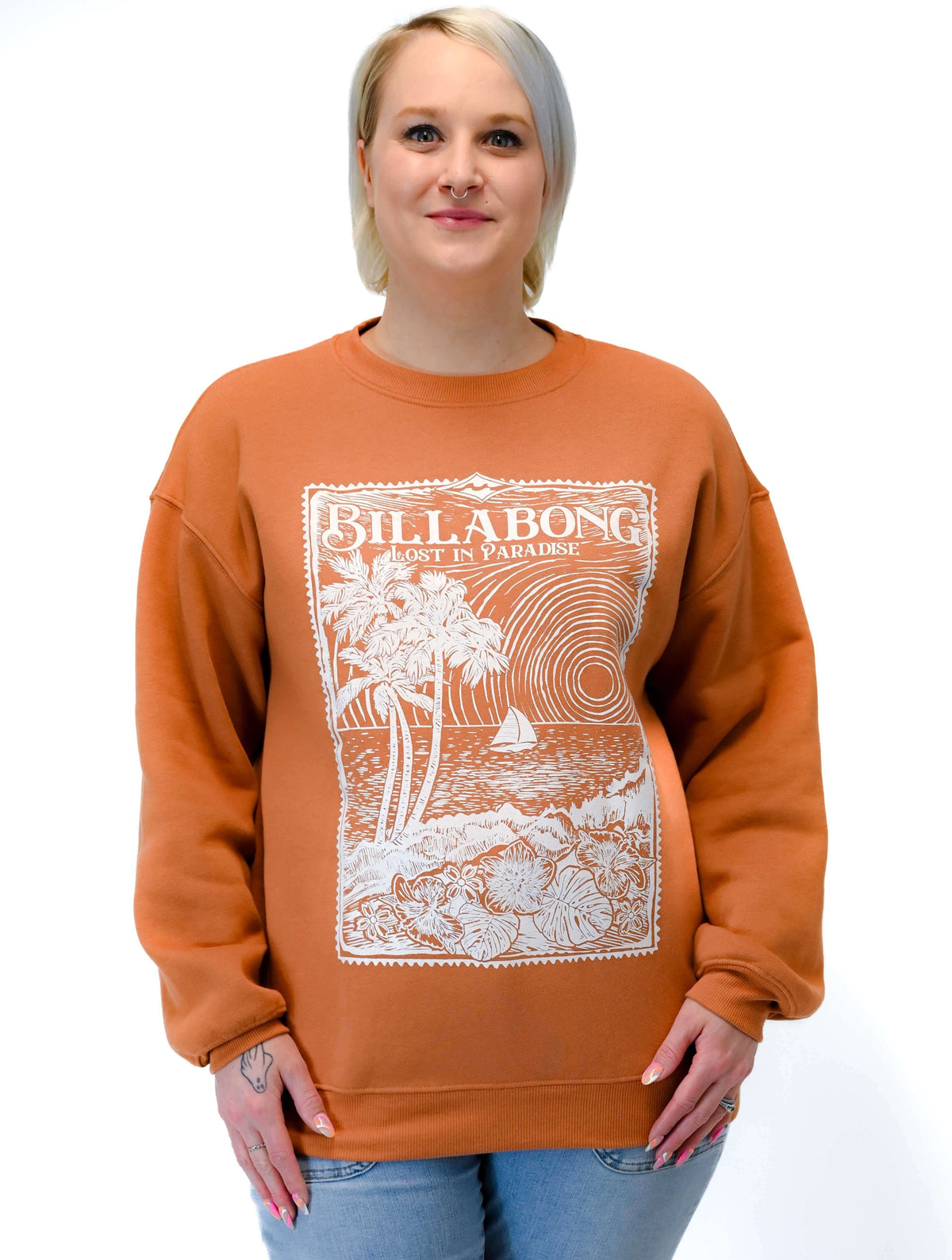 Billabong Paradise Is Here Sweatshirt in Toffee