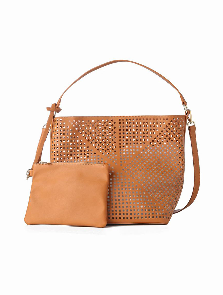 Haute Shore Celine Laser Cut Bucket Bag