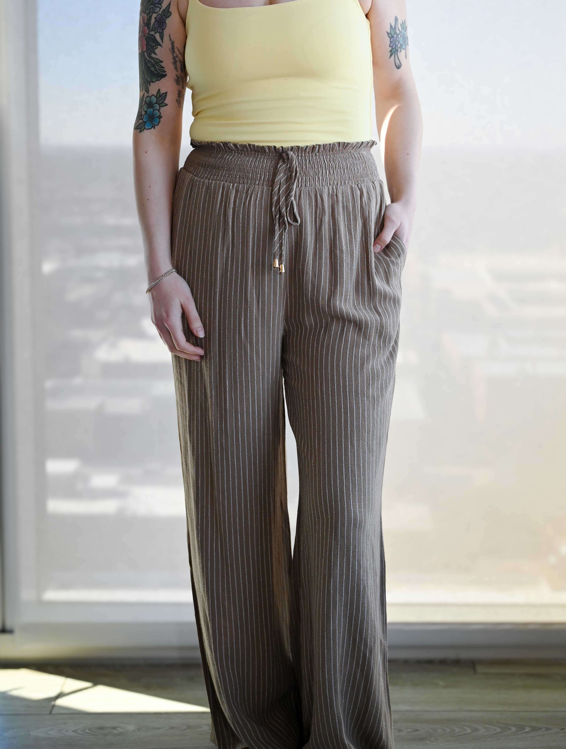 Striped Flowy Pants