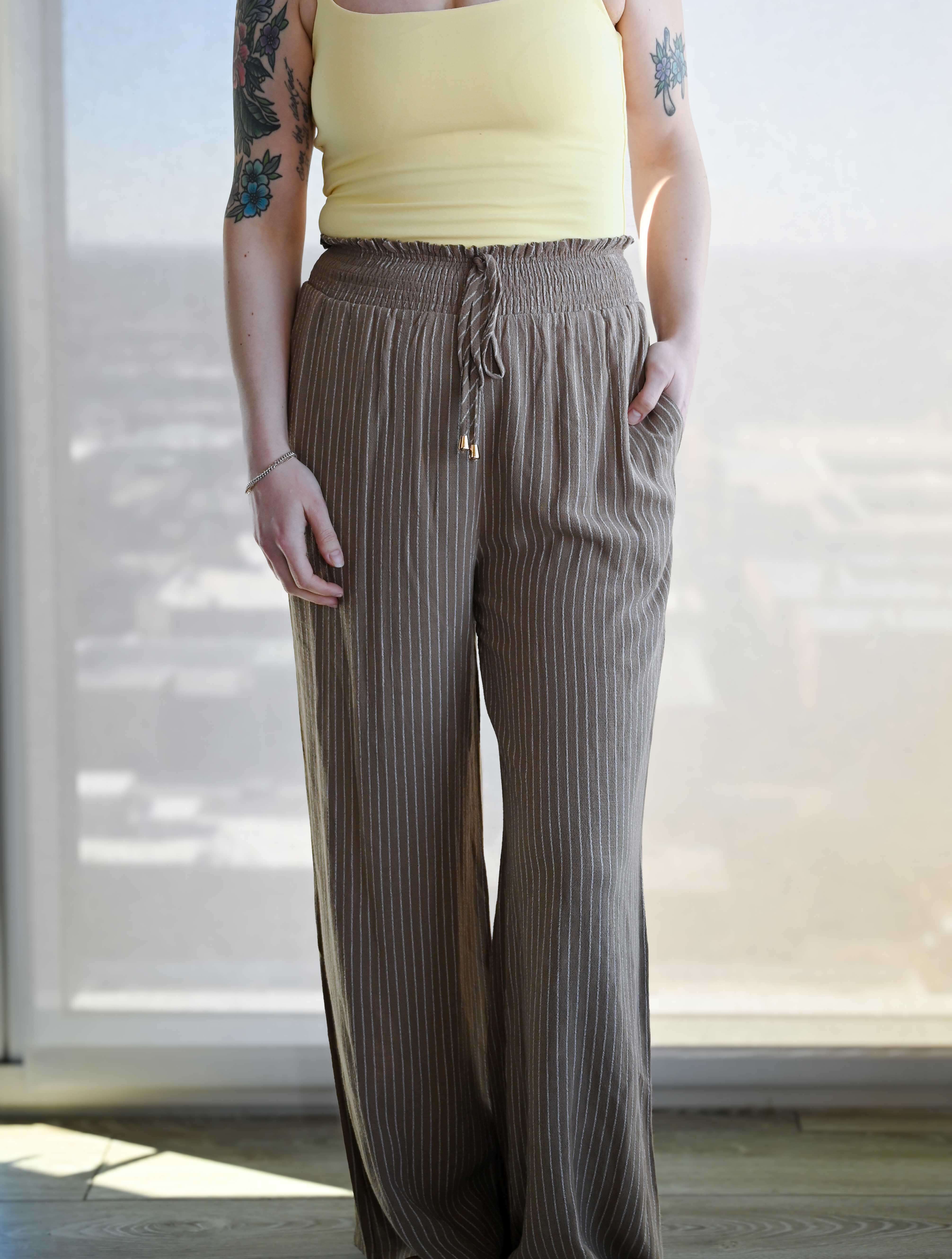 Striped Flowy Pants