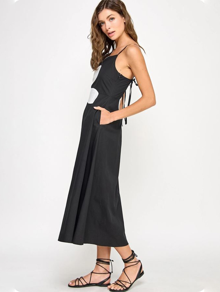 Sleeveless Side Cut-Out Long Dress