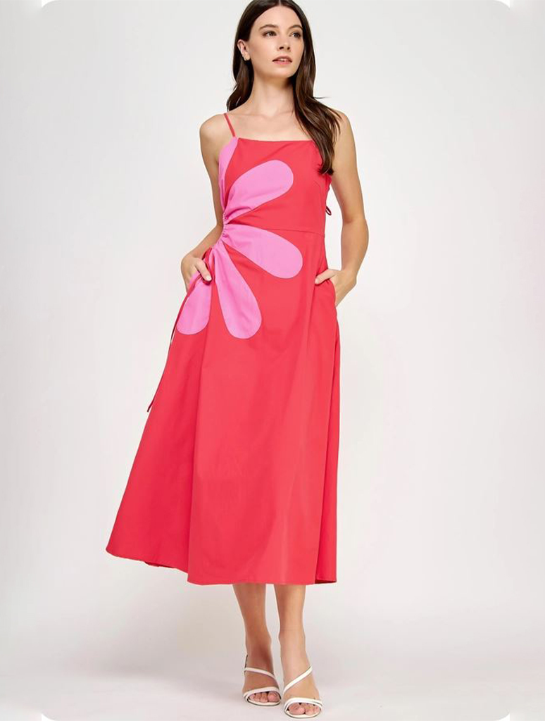 Sleeveless Side Cut-Out Long Dress