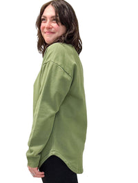 Long Sleeve Shirttail Tee in Mountain Moss