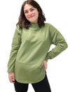 Long Sleeve Shirttail Tee in Mountain Moss