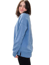 Long Sleeve Boxy Oversized Sweatshirt in Stormy Skies