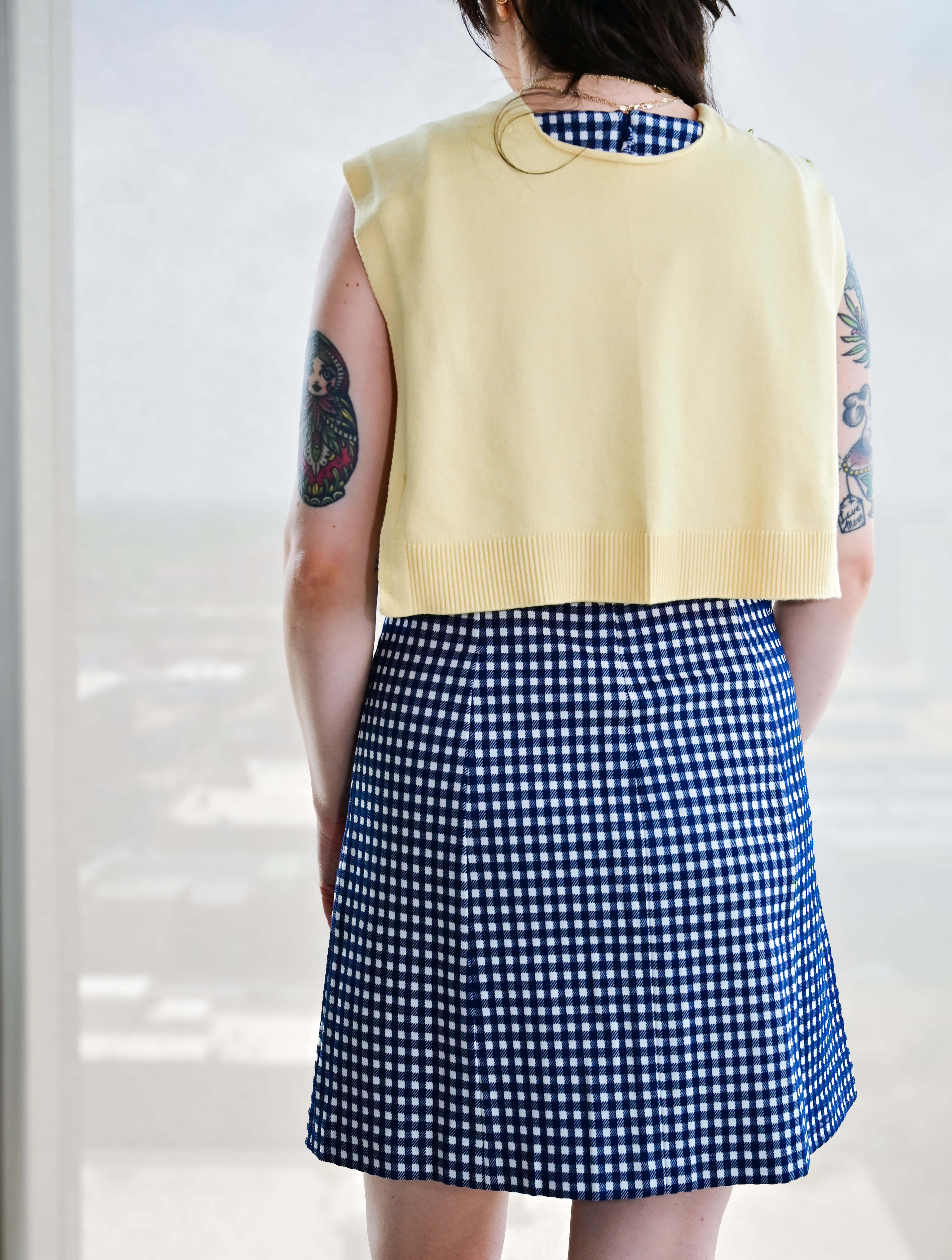 Preppy Mock Neck Sweater Wrap
