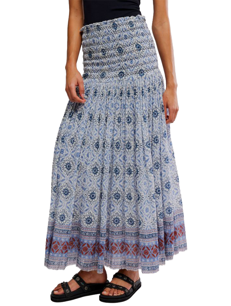 Free People Ravenna Printed Maxi Skirt