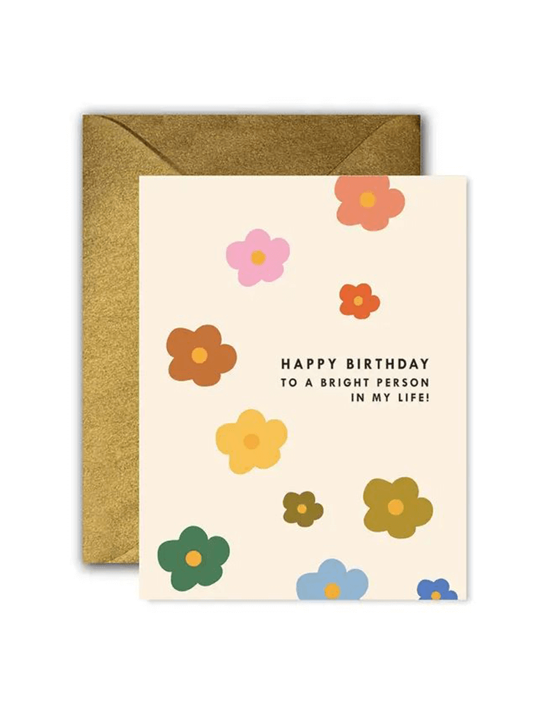 Mod Floral Bright Person Birthday Card