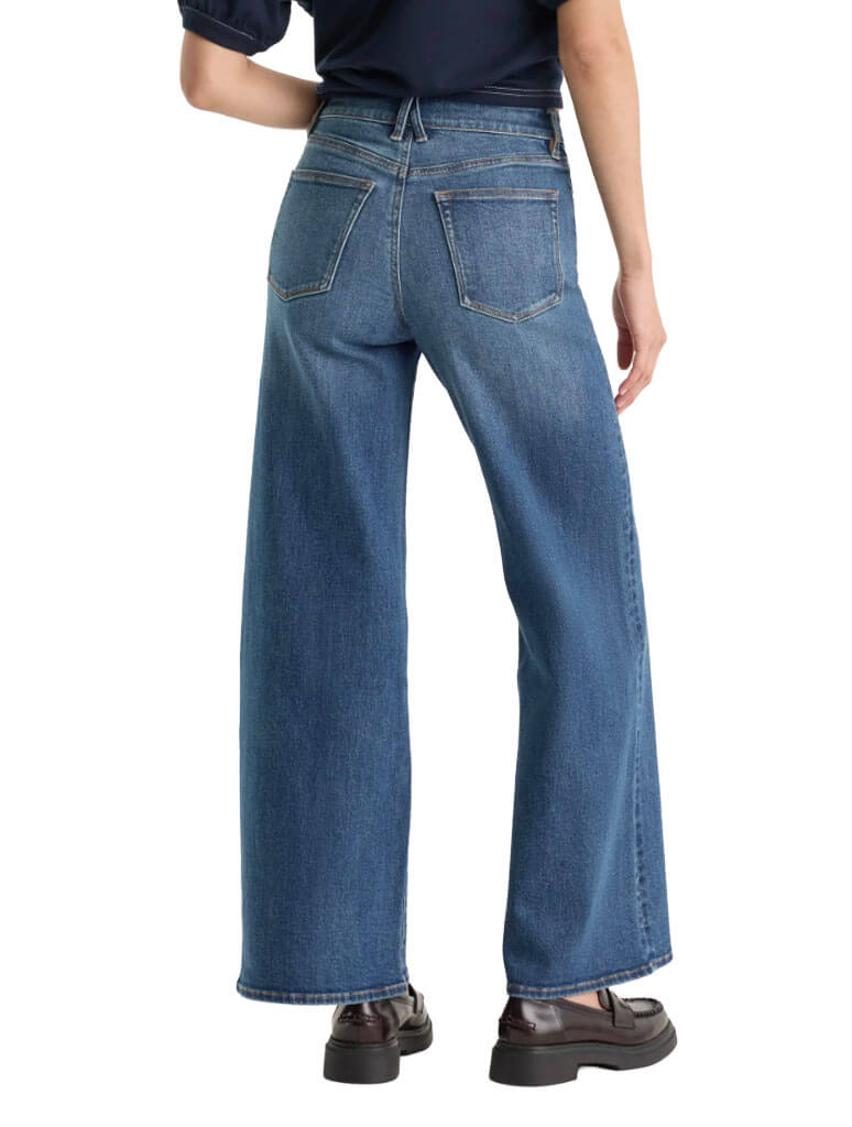 Good American Good Waist Palazzo Ankle Jeans