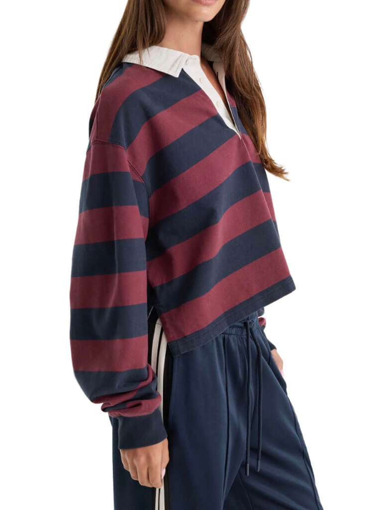 Good American The Cropped Rugby Polo