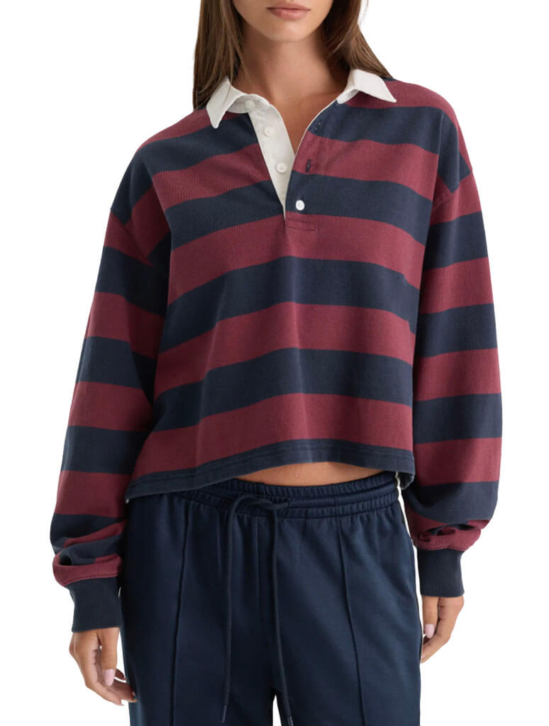 Good American The Cropped Rugby Polo