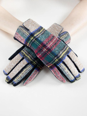 Symmetrical Plaidberry Gloves