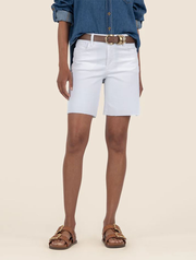 Kut From The Kloth Hailey High Rise Long Bermuda- Basic Raw Hem