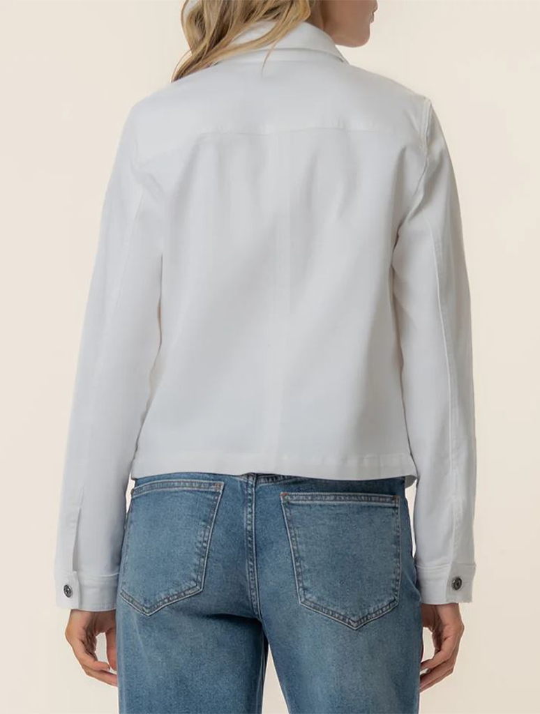 Kut From The Kloth Matilda Crop Trucker Jacket With Patch Pockets