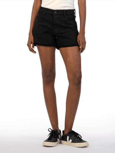 Kut From The Kloth Jane Short with Fray Hem in Black