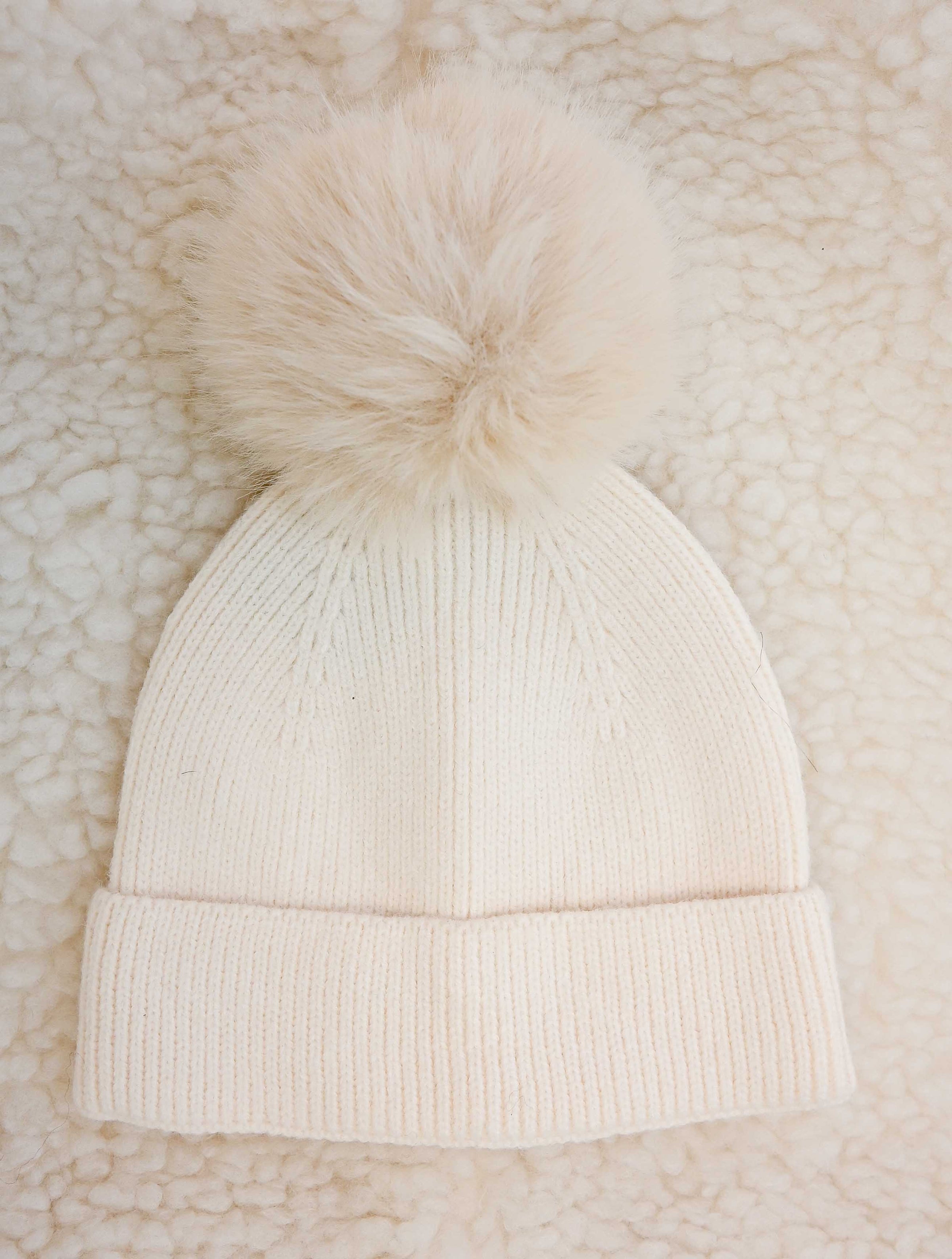 Solid Knit Beanie with Pom