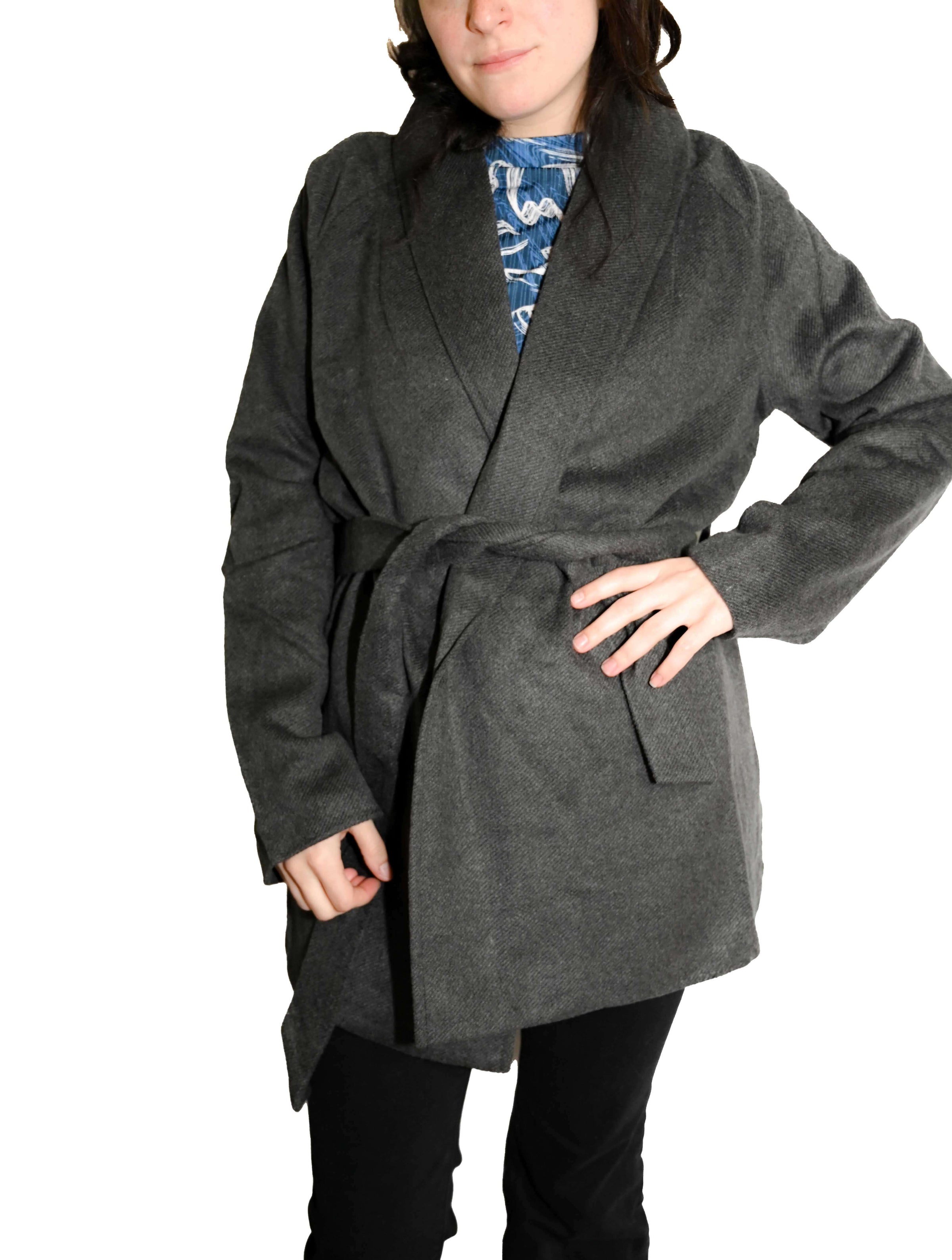 Heathered Cozy Wrap Coat