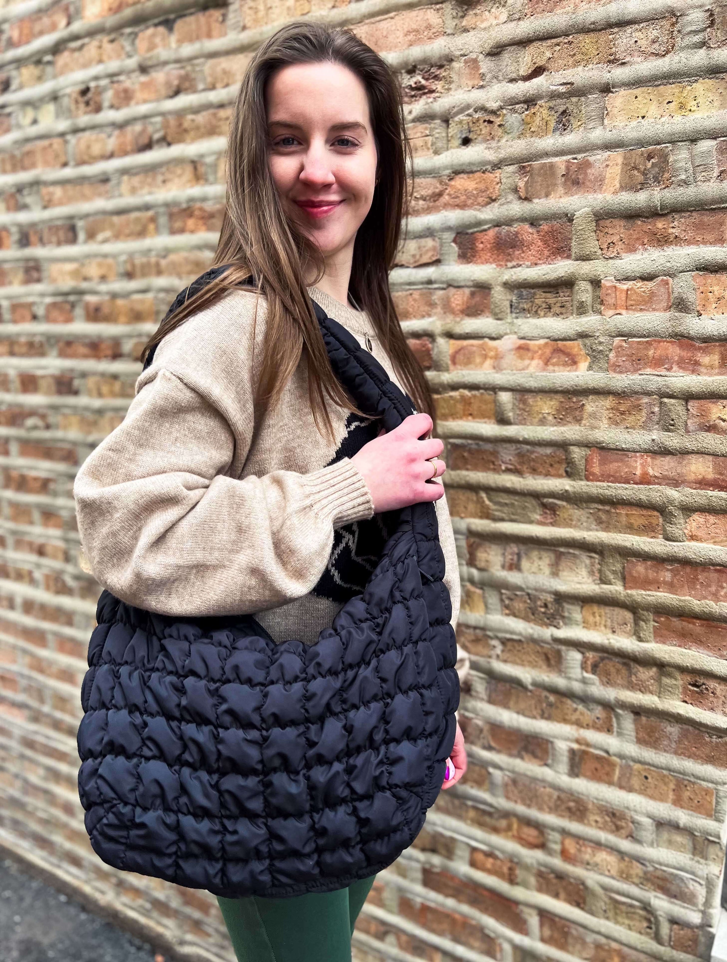 Large Quilted Bag in Black