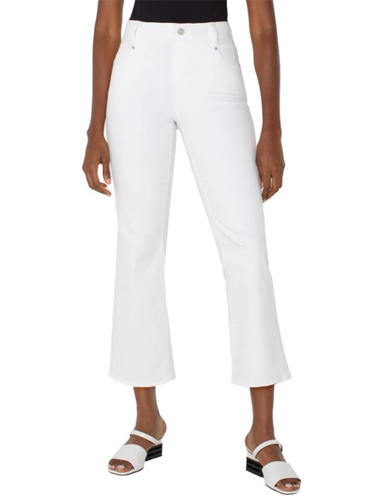 Liverpool Gia Glider Crop Flare with Tulip Back Slit