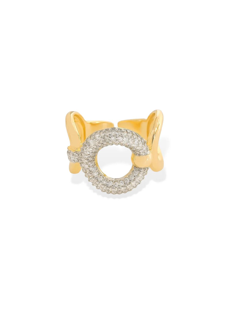 Two Tone Circle Pattern Ring