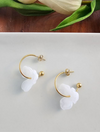 Magnolia Hoop Earrings