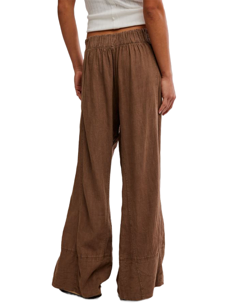 Free People Days End Linen Pull-On Pants