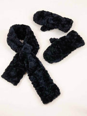 Minky Swirls Faux Fur Keyhole Scarf