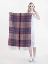 Multi Tone Herringbone Plaid Scarf with Fringe