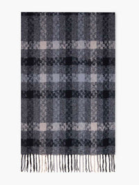 Autumn Plaid Scarf with Fringe