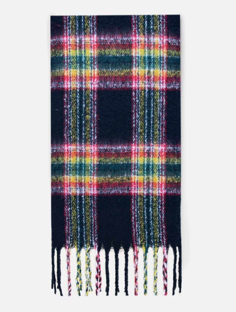 Vibrant Colorful Plaid Scarf