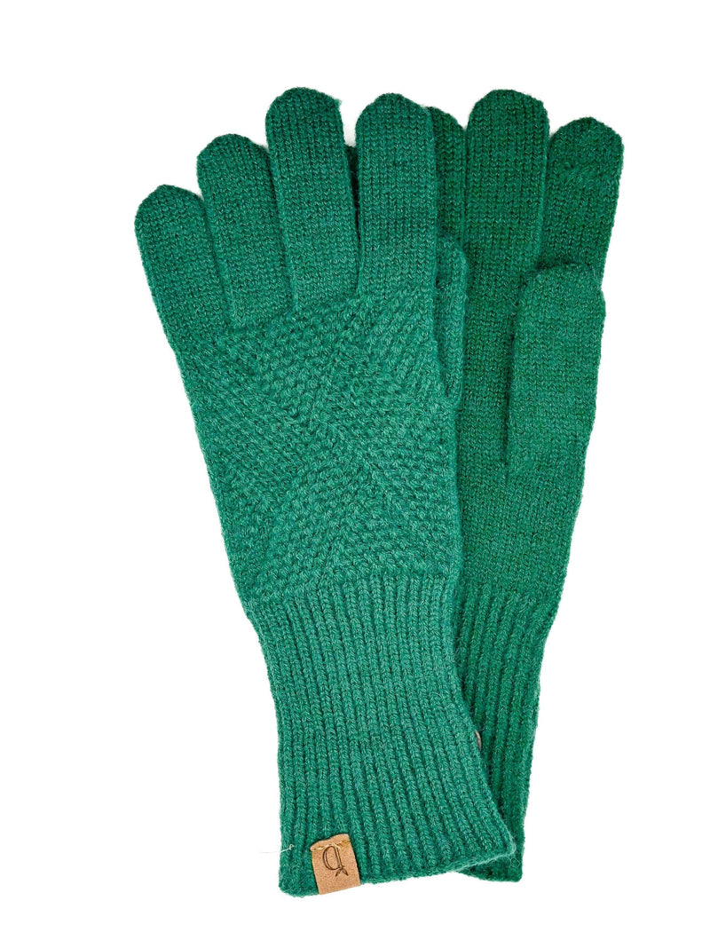 Solid Criss Cross Knit Gloves