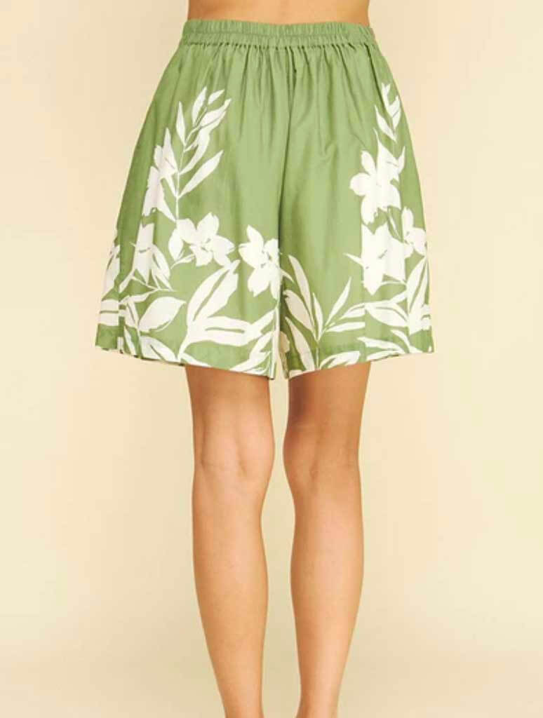 Floral Print Wide Shorts