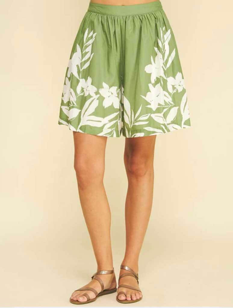 Floral Print Wide Shorts